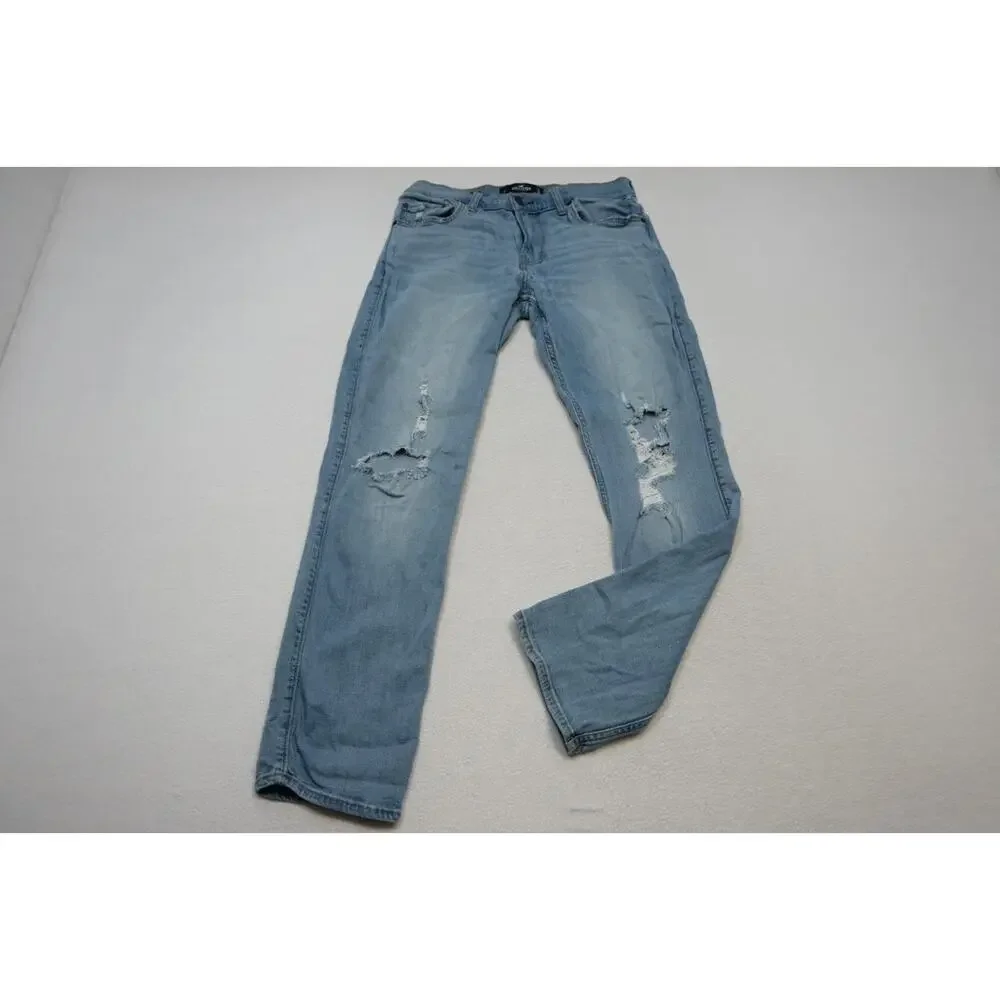 Hollister California Slim Straight Stretch Zip Fly Blue‎ Jeans Mens 31 x 32
